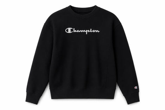 Champion Boys Black Pullover Sweatshirt 15-16 Years Crew Neck Logo