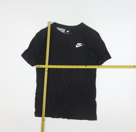 Nike Boys Black Basic Sports T-Shirt Size 10-11 Years Short Sleeve