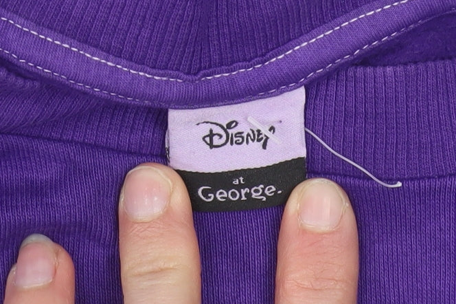 Disney George Women's Purple Mickey Sweatshirt Size 12-14 Cotton