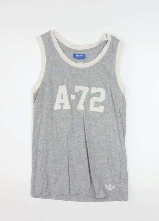Adidas Men’s Grey XS Sleeveless Sports Tank Top