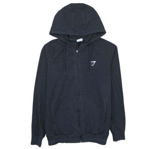 Gymshark Mens Black Full Zip Hoodie Size M Athletic Fit