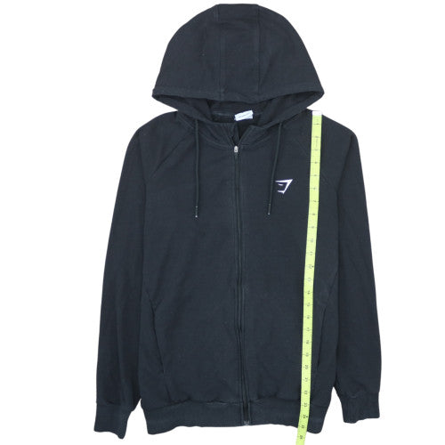 Gymshark Mens Black Full Zip Hoodie Size M Athletic Fit