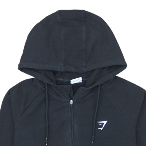Gymshark Mens Black Full Zip Hoodie Size M Athletic Fit