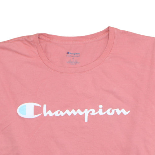 Champion Men's Pink XL Crew Neck Logo T-Shirt
