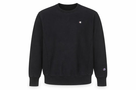 Champion Mens Black XL Pullover Crew Neck Fleece Sweatshirt