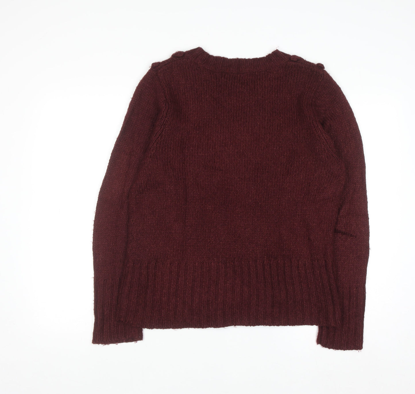 Marks and Spencer Women’s Red Cable Knit Jumper Size 18 Per Una