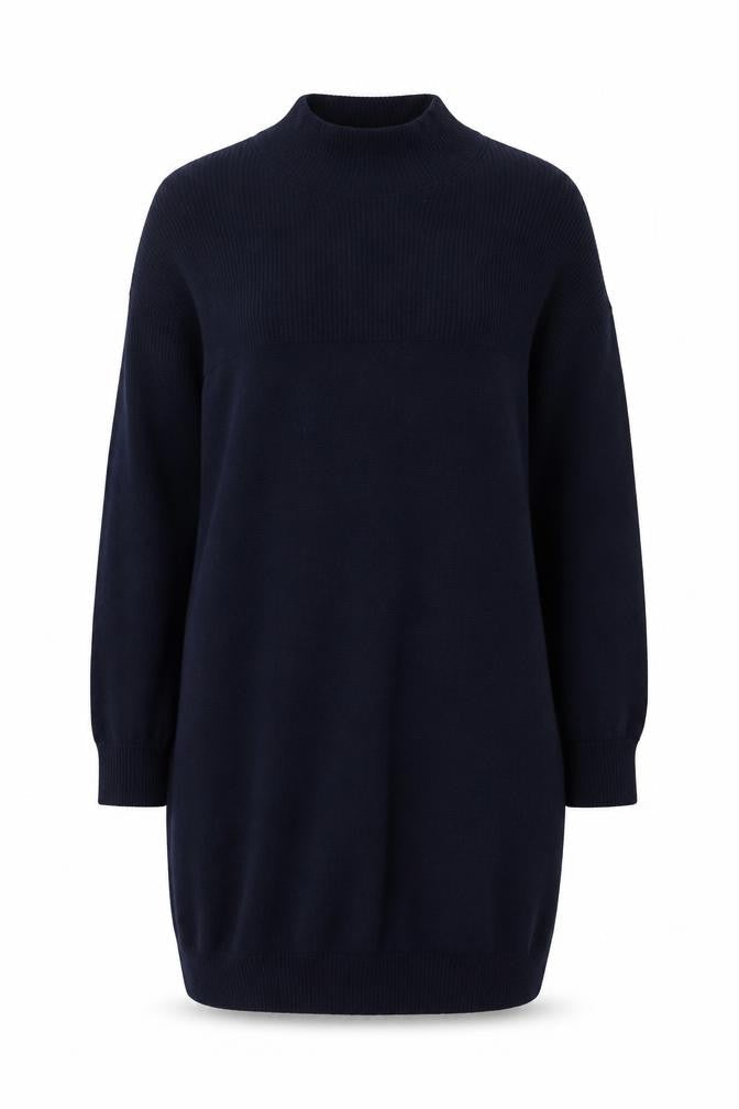 Whistles Womens Black Wool Cashmere Mock Neck Long Sleeve Jumper M