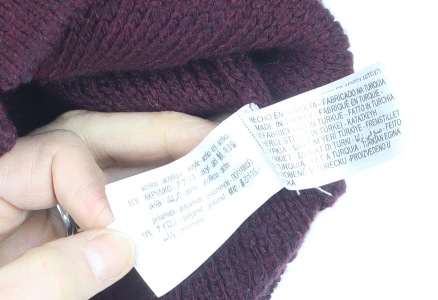 Zara Women Brown Crew Neck Long Sleeve Knit Cardigan Size 12