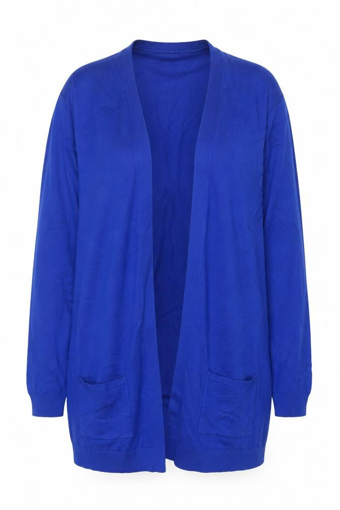 Rowen Avenue Women's Blue Long Sleeve Open Knit Cardigan M
