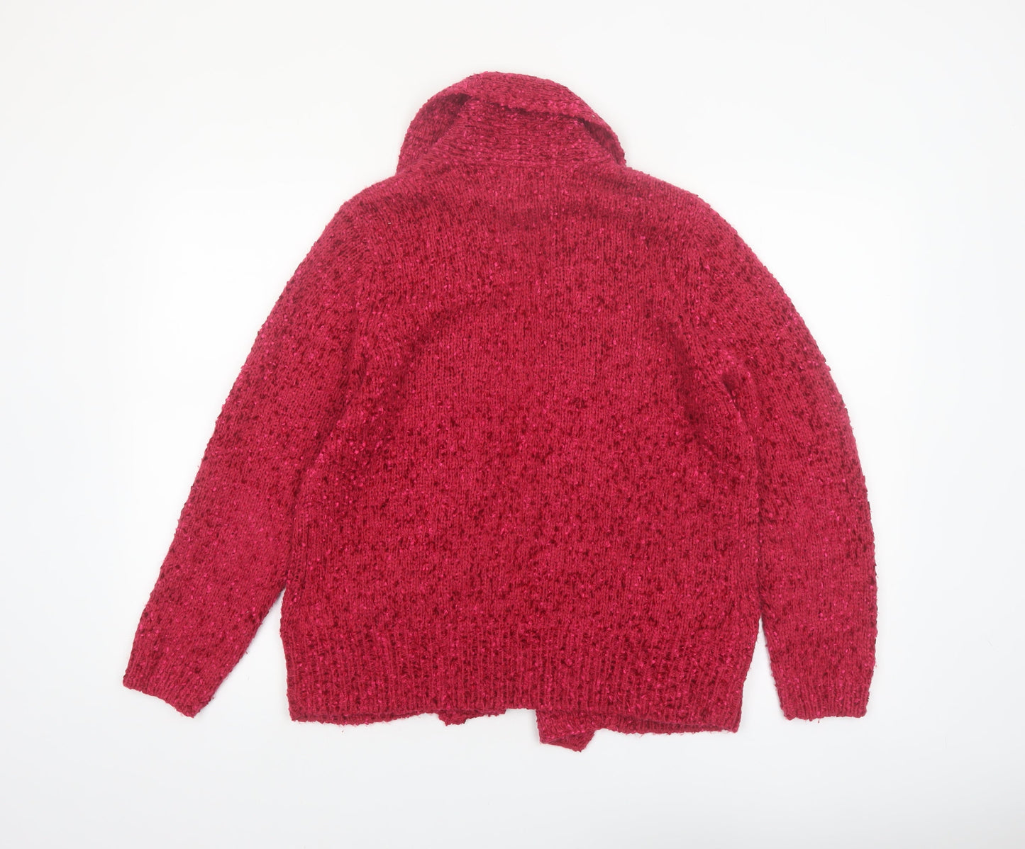 Honor Millburn Women’s Red Chunky Knit Open Cardigan Size 14-16