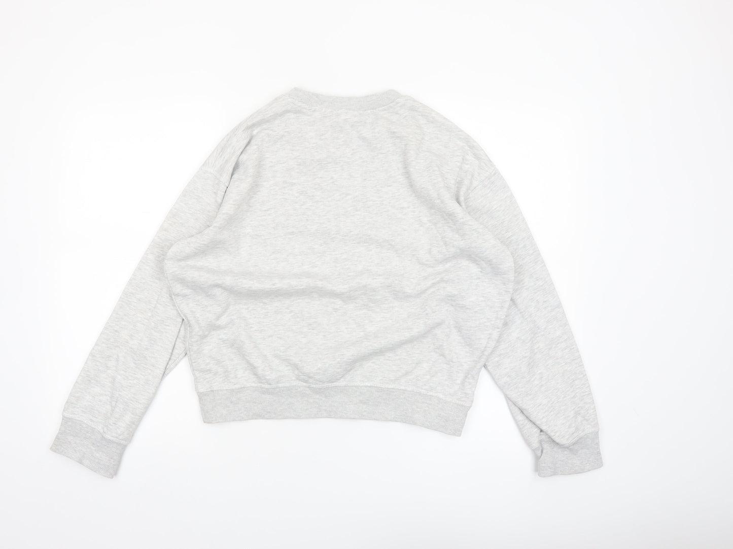 H&M Womens Grey XS Pullover Crew Neck Sweatshirt NEW YORK Print