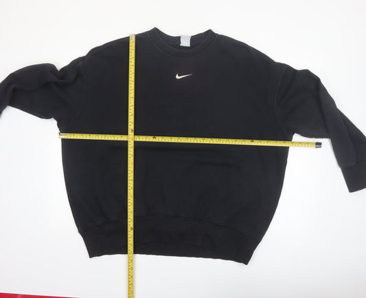 Nike Men Black Crew Neck Pullover Sweatshirt Size L