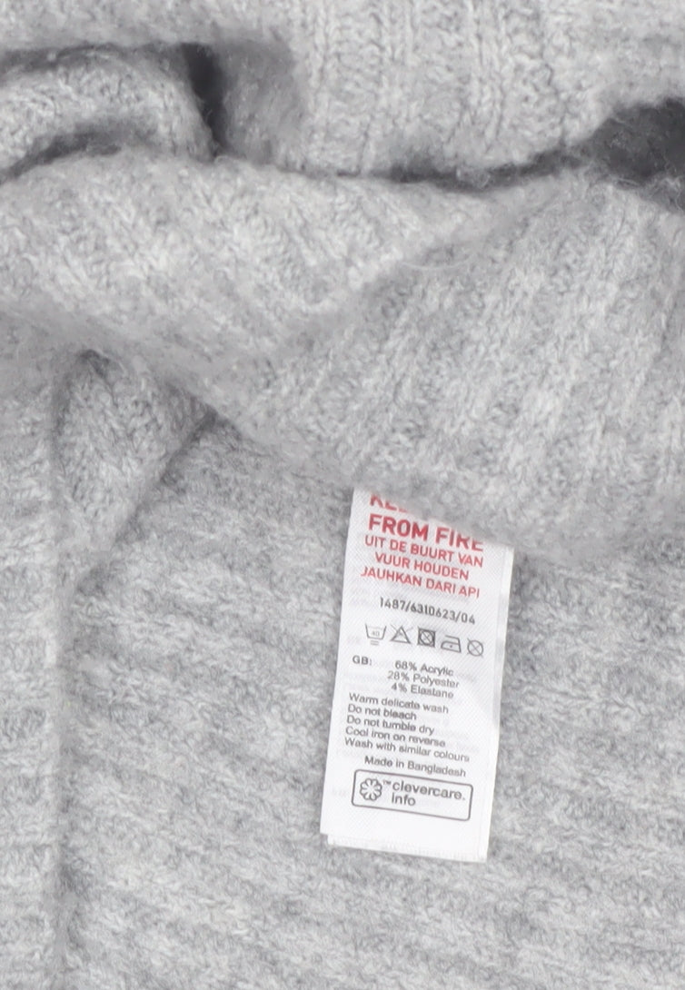 New Look Girls Grey V-Neck Cropped Pullover Jumper Size 12-13 Years