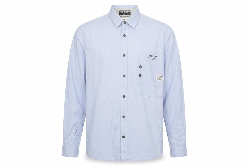 Jack & Jones Men's Blue Long Sleeve Regular Fit Button-Up Shirt Size L