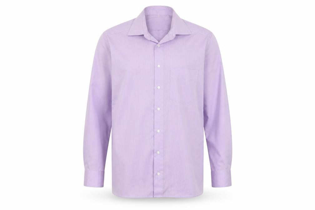 Olymp Men's Purple 16in Regular Fit Long Sleeve Button-Up Shirt