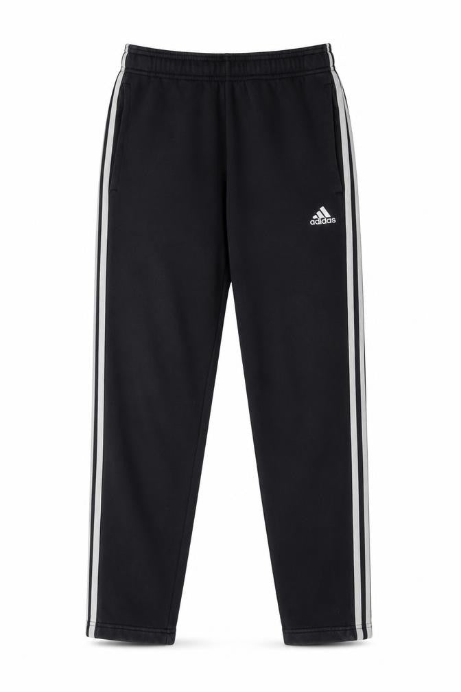 Adidas Men's Black S Jogger Trousers with White Stripes