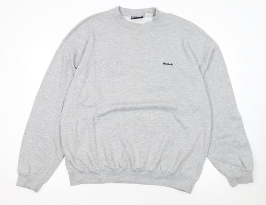 Reebok Men's Grey XL Pullover Crew Neck Sweatshirt