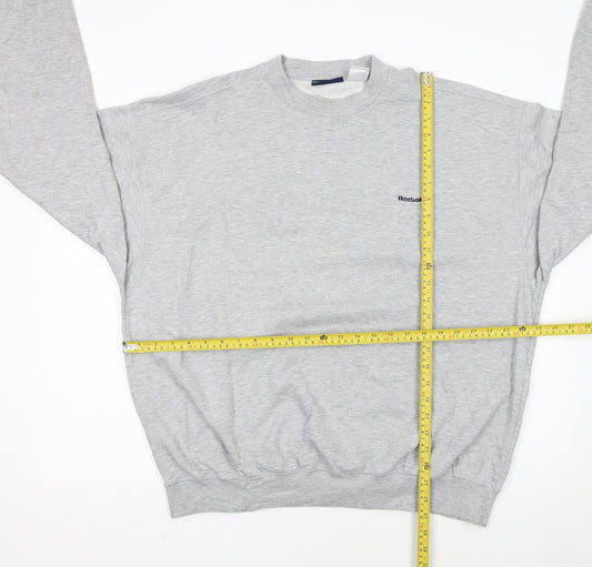 Reebok Men's Grey XL Pullover Crew Neck Sweatshirt