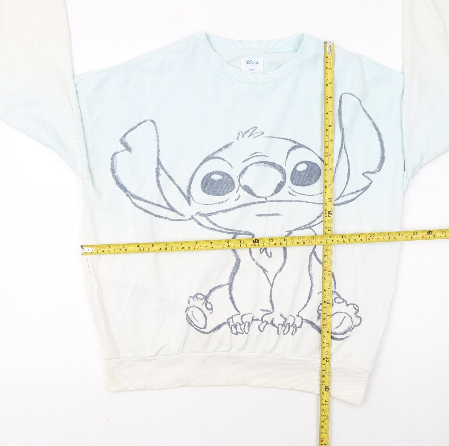 Disney Women XS Blue Stitch Pullover Sweatshirt