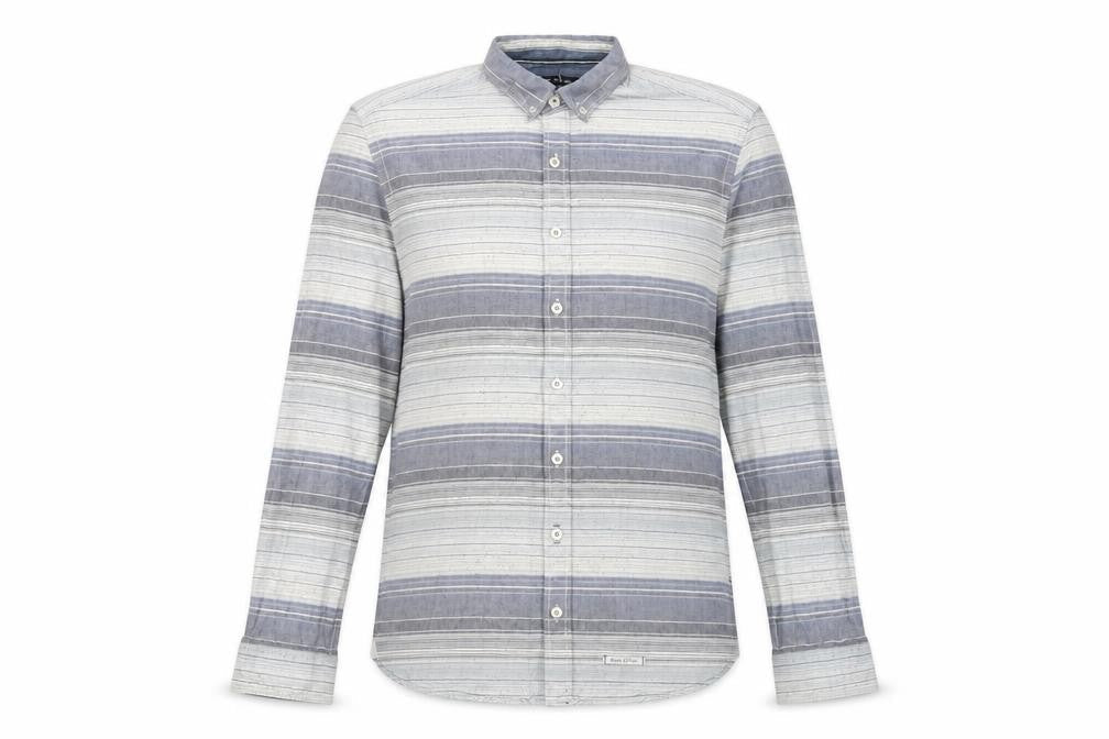 Marc O’Polo Women Blue Striped Button-Up Cotton Shirt S