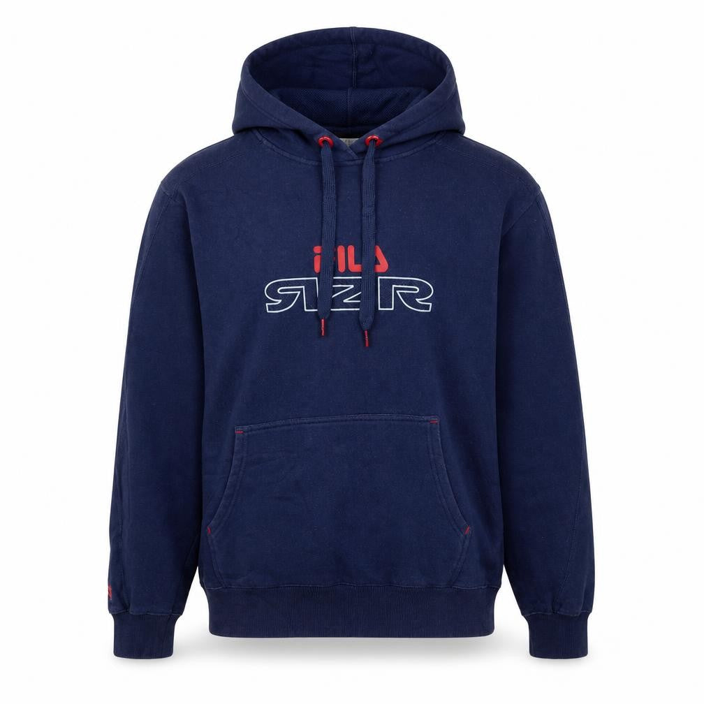 FILA Men's Blue Pullover Hoodie Size S Graphic Sports Fleece
