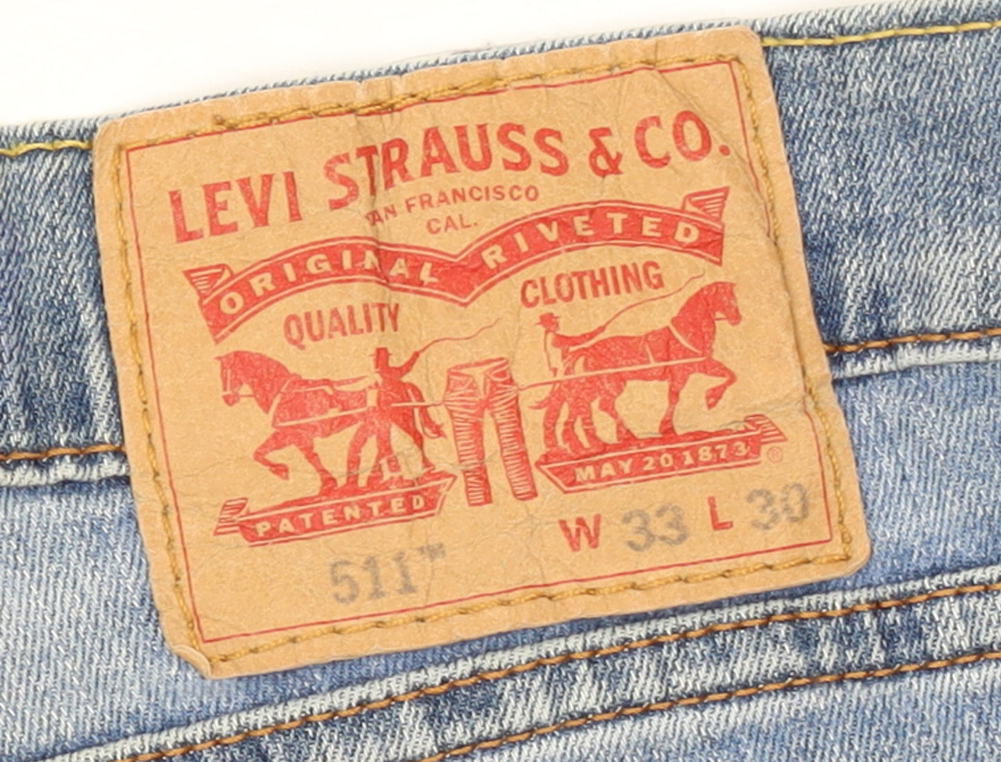 Levi's 511 Men's Blue Slim Fit Denim Jeans W33 L30