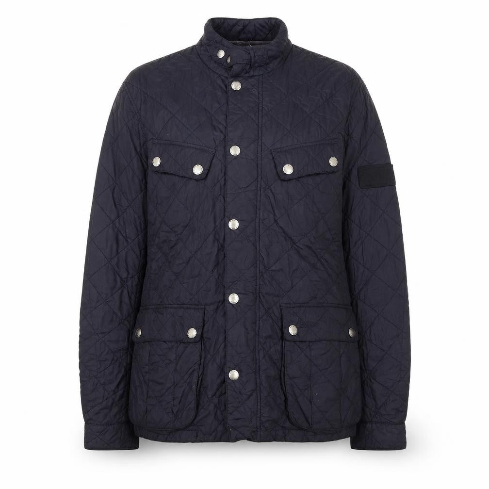 Barbour Womens Blue Quilted Mid-Length Jacket L Lightweight Outdoor