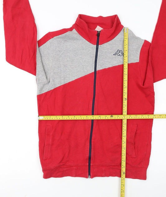 Kappa Men's Red Grey Track Jacket Medium Full Zip Sportswear