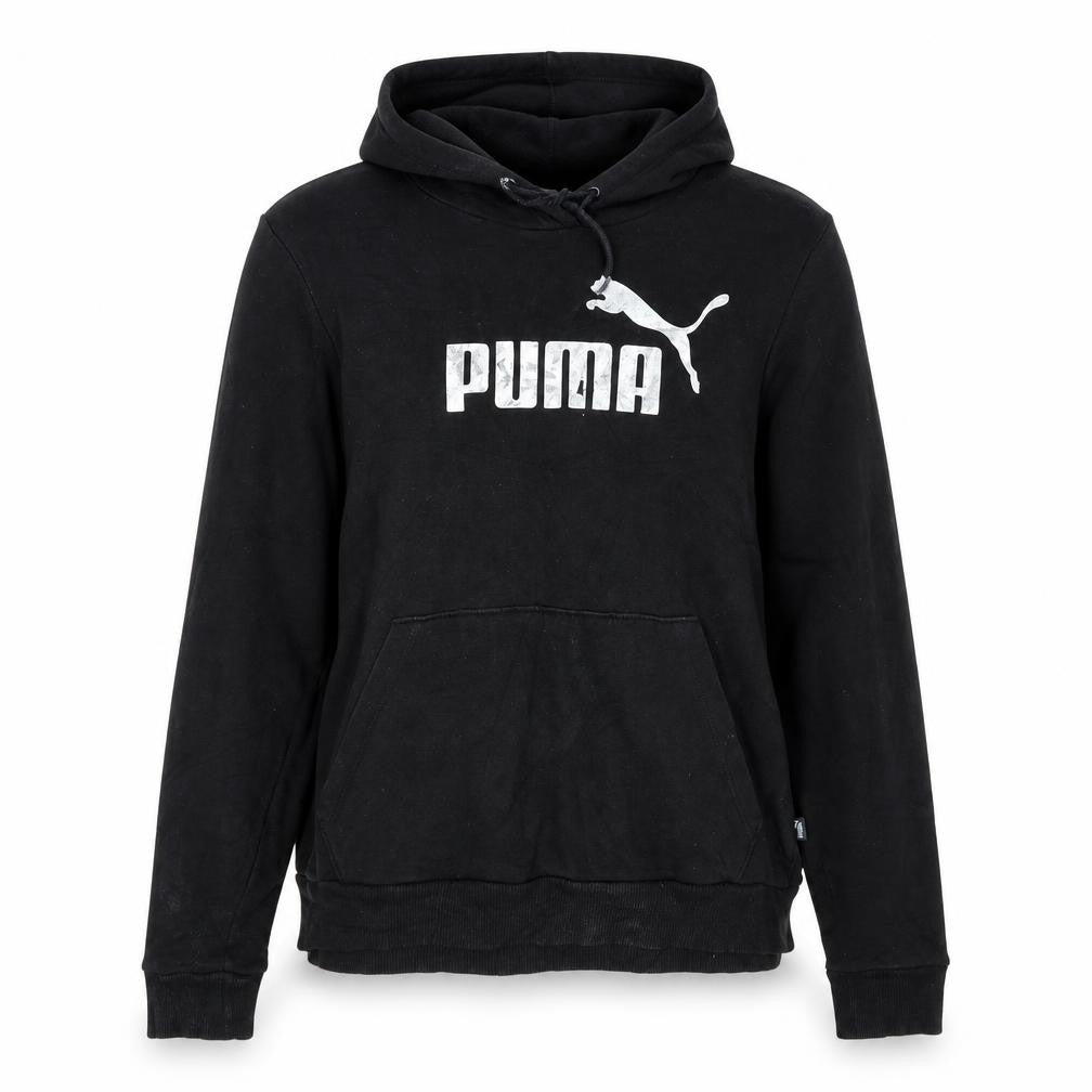 Puma Women's Black Pullover Hoodie Size 14 Logo Print Casual