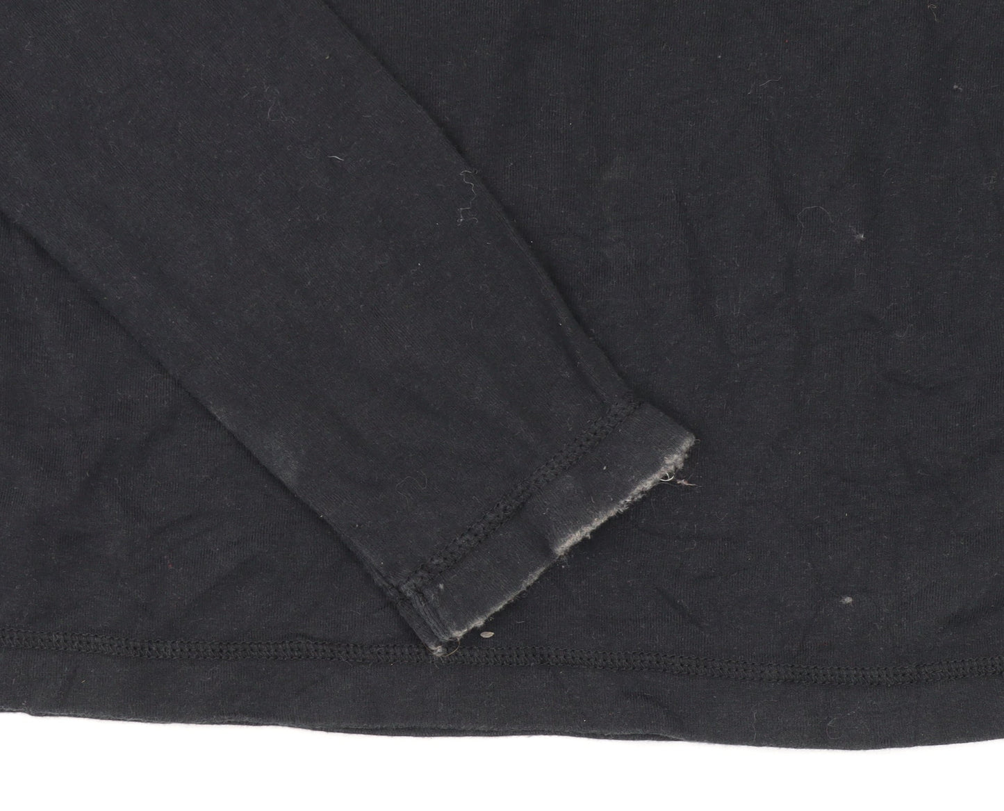 Hilfiger Denim Men's Black Long Sleeve Crew Neck Cotton T-Shirt L
