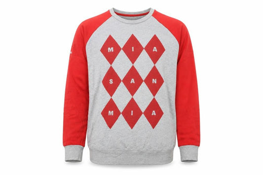 Adidas Men’s Grey Red Crew Neck Pullover Sweatshirt Size L