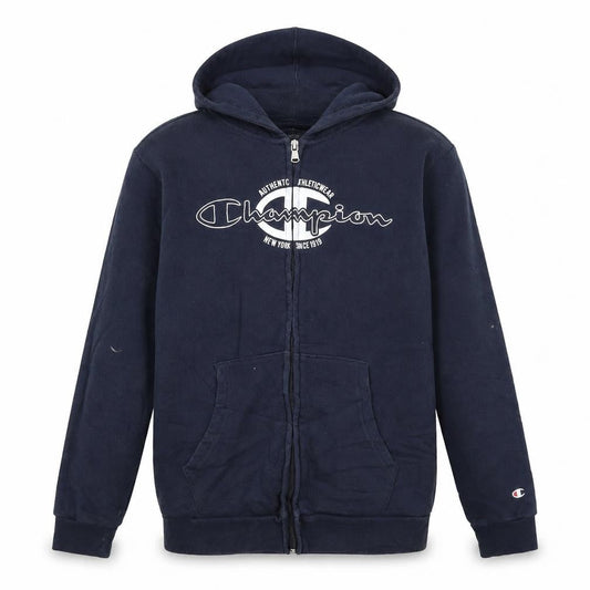 Champion Boys Blue Full Zip Hoodie 13-14 Years Logo Fleece Sweatshirt