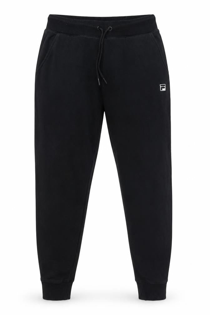 Fila Men's Black Jogger Trousers Size M Cotton Blend Fleece