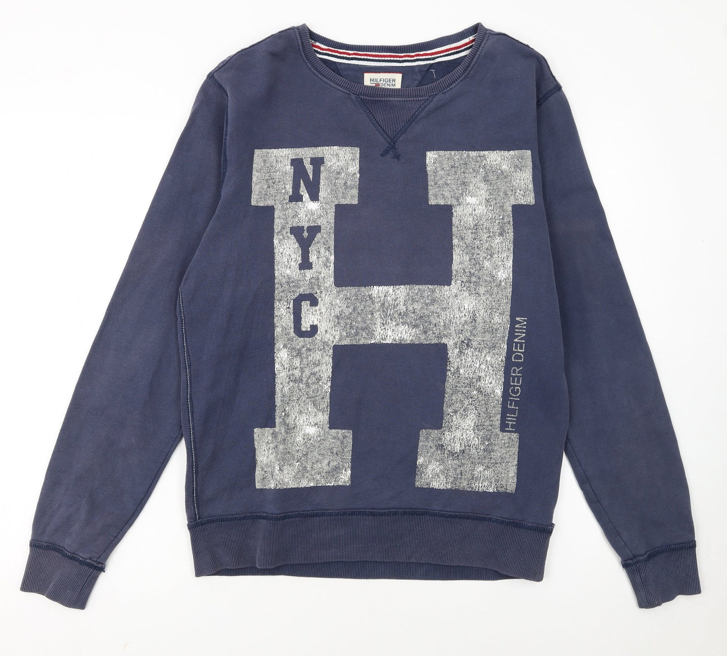 Tommy Hilfiger Men’s Blue NYC Graphic Pullover Sweatshirt Size S