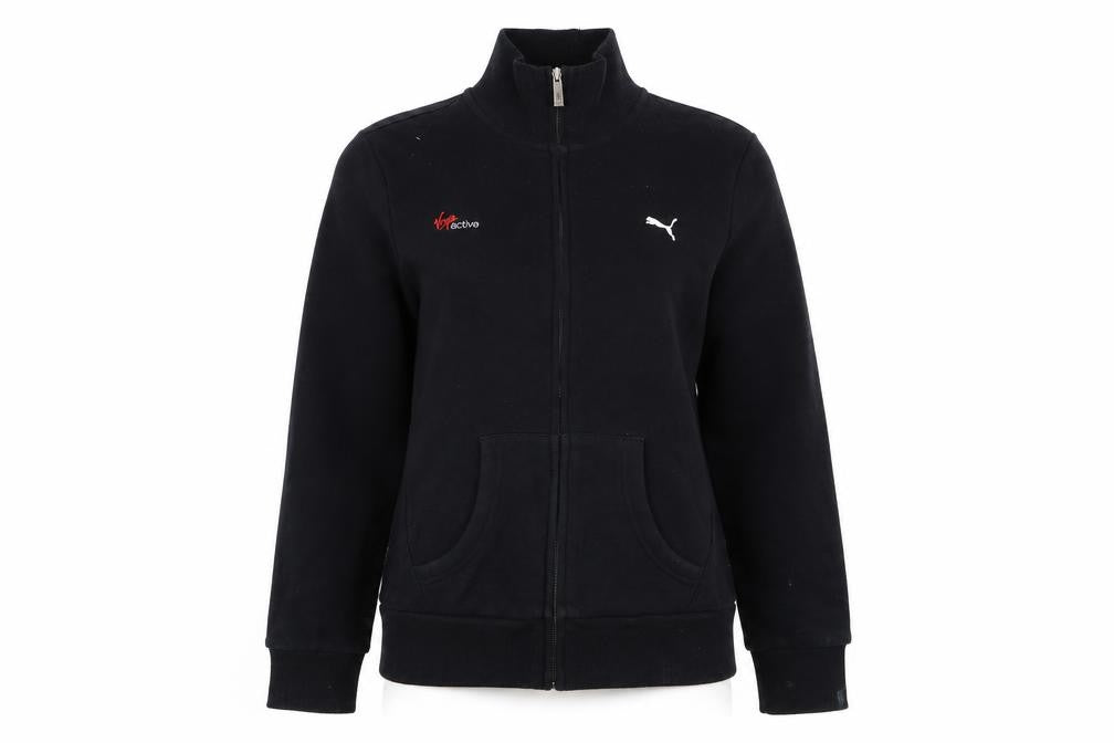 Puma Womens Black Size 14 Track Jacket Full Zip Sportswear