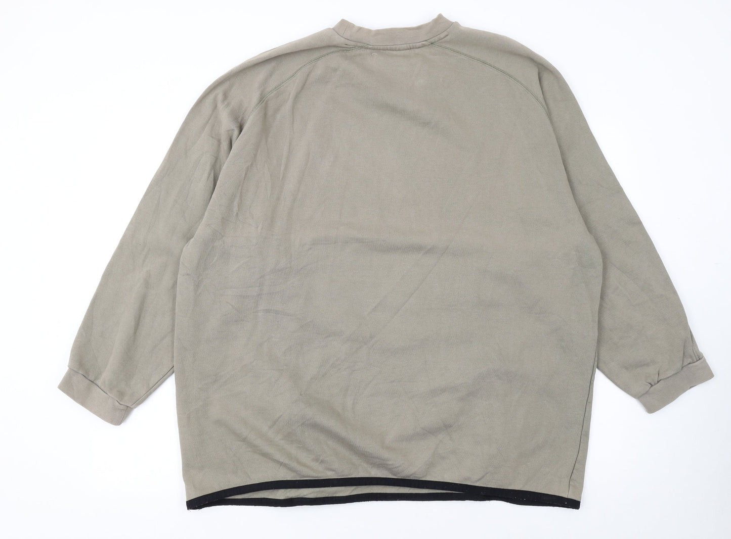 Nike Men's Beige XL Crew Neck Sweatshirt with Zip Pockets