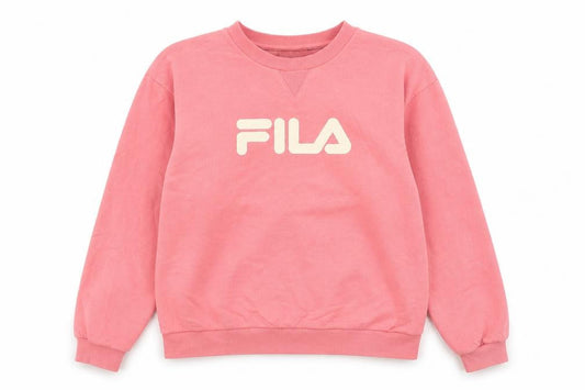 FILA Womens Pink Logo Crew Neck Pullover Sweatshirt M
