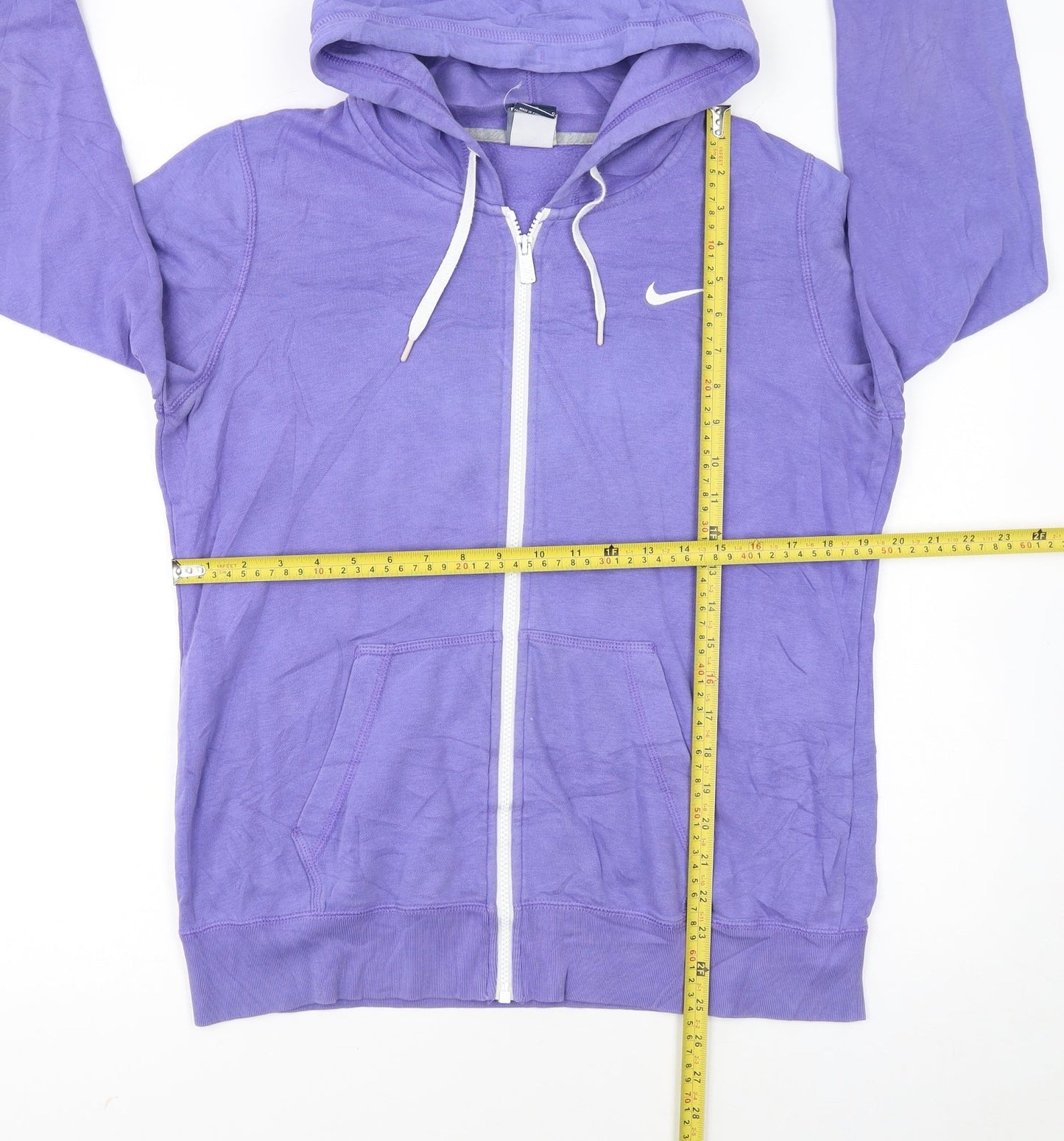 Nike Women's Purple Full Zip Hoodie Size L with Logo