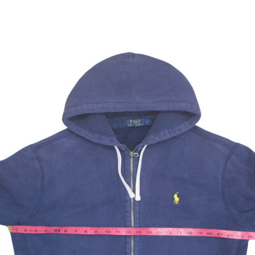 Polo Ralph Lauren Men's Blue Full Zip Hoodie L Cotton Fleece