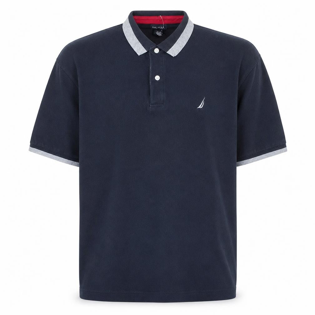 Nautica Men's Black XL Polo Shirt 100% Cotton Short Sleeve