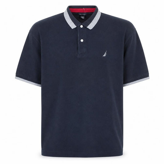 Nautica Men's Black XL Polo Shirt 100% Cotton Short Sleeve