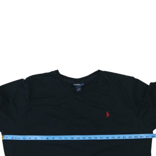 Ralph Lauren Men's Black Long Sleeve Crew Neck Cotton T-Shirt XL