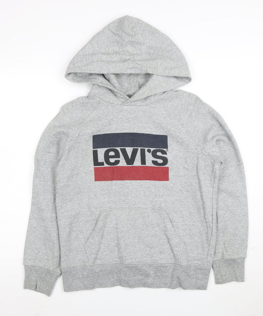 Levi's Men's Grey Pullover Hoodie XS Classic Logo Sweatshirt