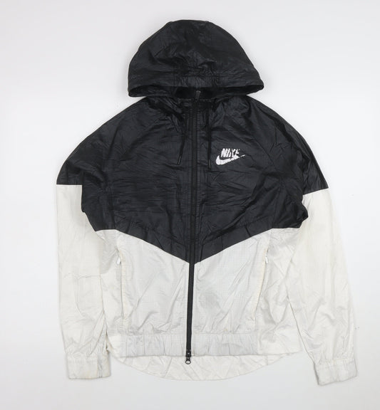 Nike Men's Black Windrunner Hooded Windbreaker Jacket Size S