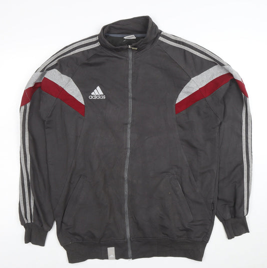 Adidas Men's Grey Full Zip Sports Sweatshirt XL