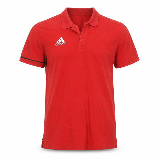 Adidas Mens Red Here To Help Polo Shirt Size L Cotton Blend