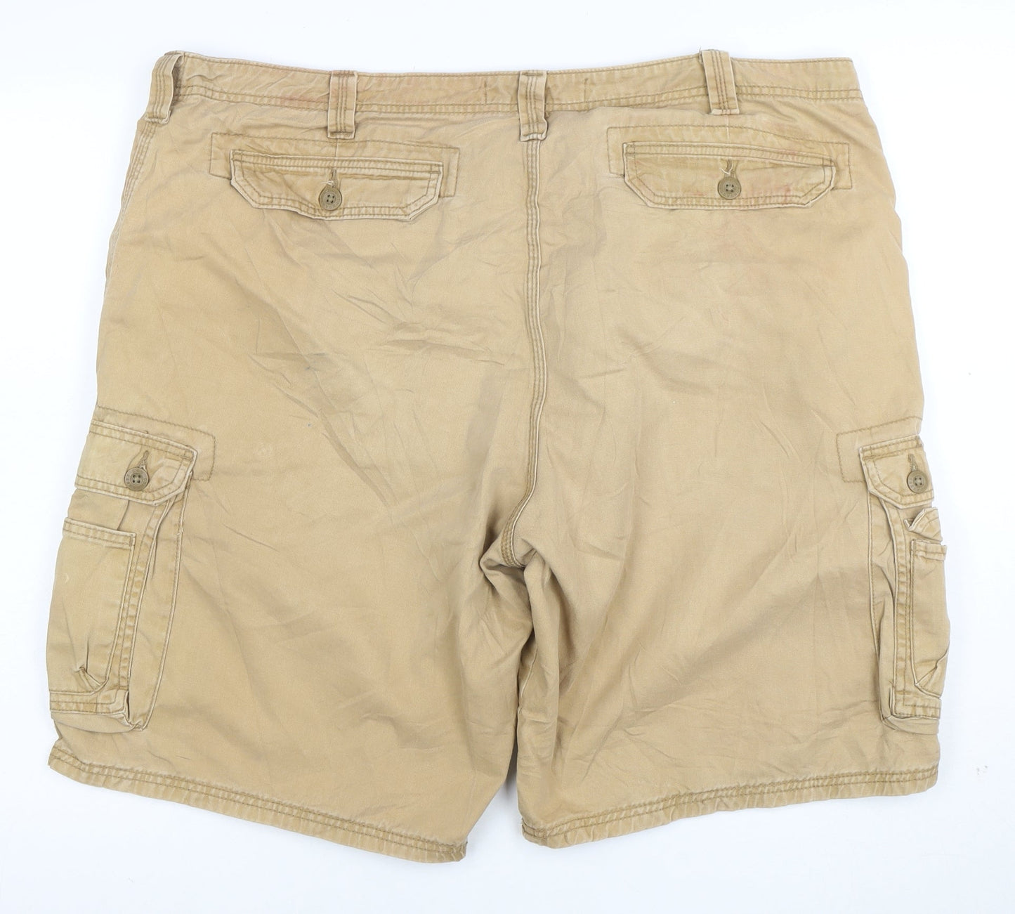 Lee Dungarees Men's Beige Cargo Shorts Size L Cotton Canvas