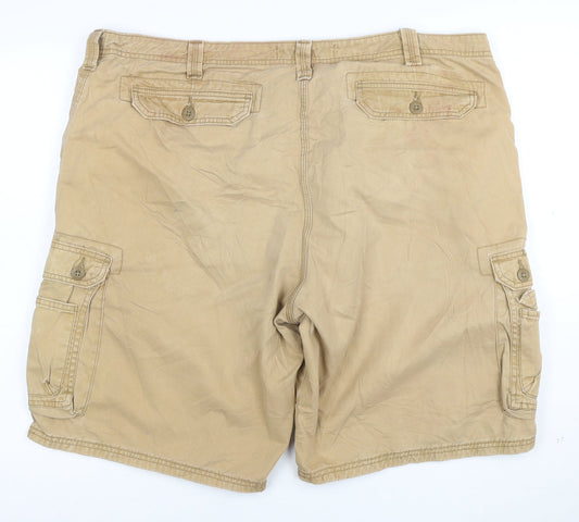 Lee Dungarees Men's Beige Cargo Shorts Size L Cotton Canvas