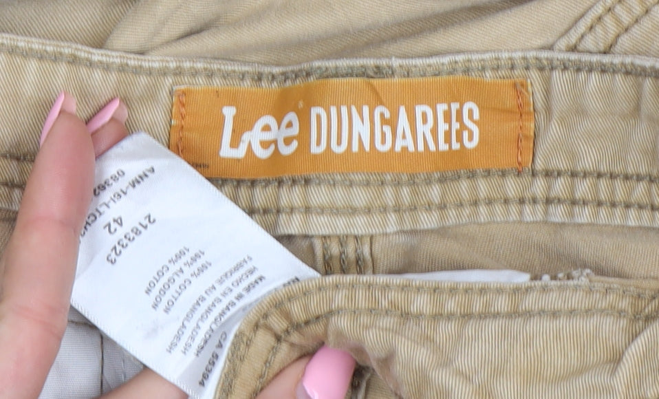 Lee Dungarees Men's Beige Cargo Shorts Size L Cotton Canvas