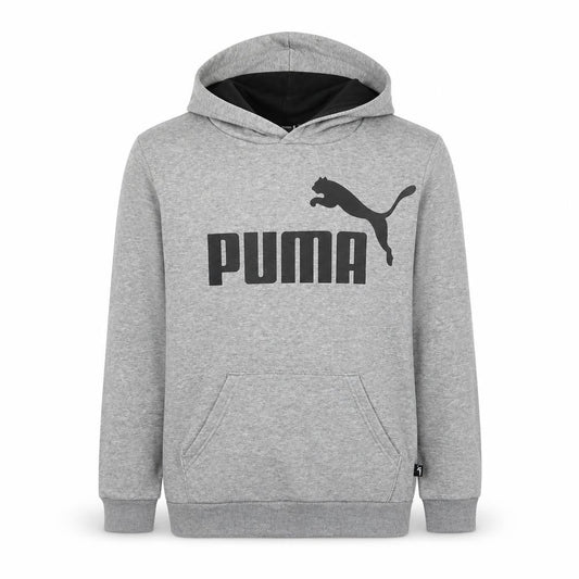 Puma Boys Grey Pullover Hoodie Size 14-15 Years Cotton Blend